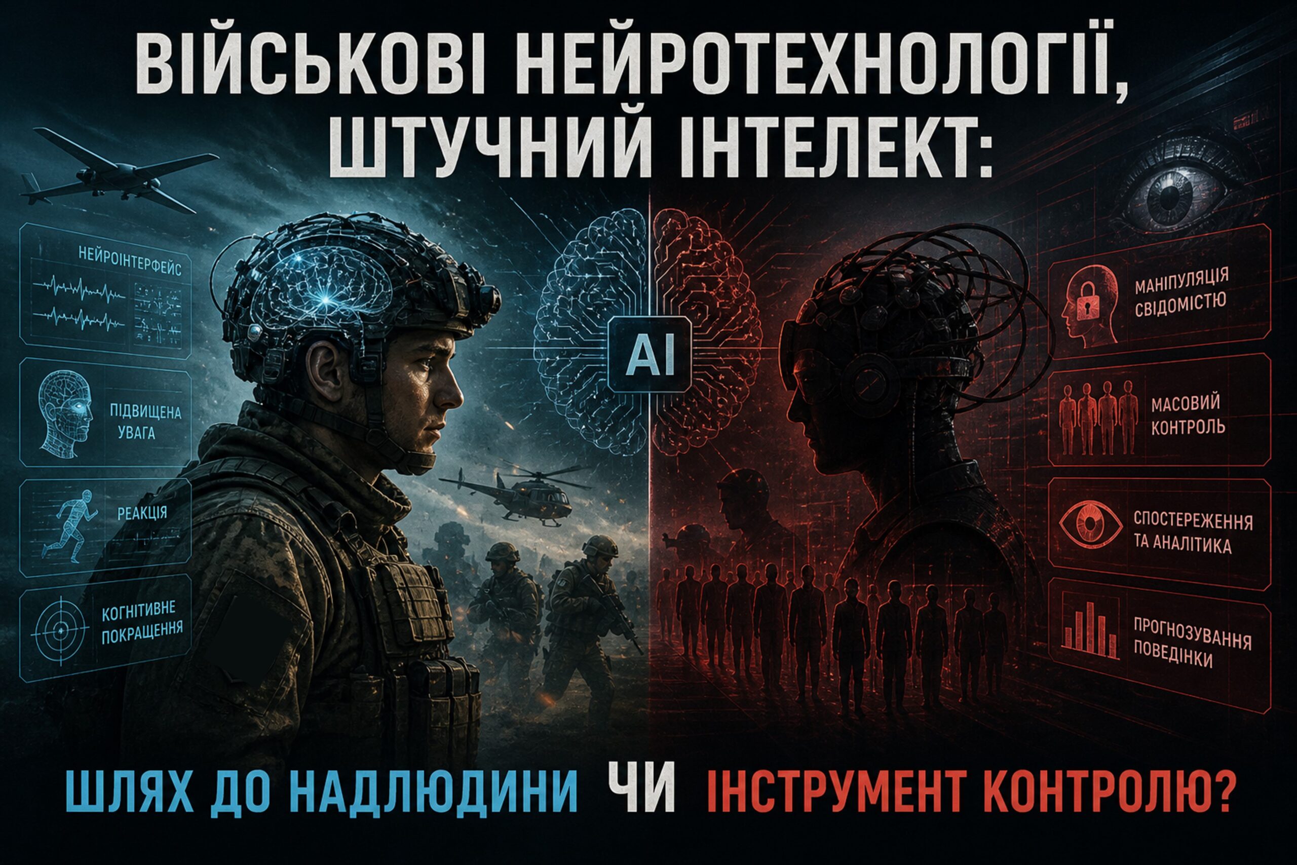 Військові нейротехнології, штучний інтелект: Шлях до надлюдини чи інструмент контролю?